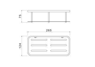 Полка для душа Aquatek AQ4936BG шлифованное золото